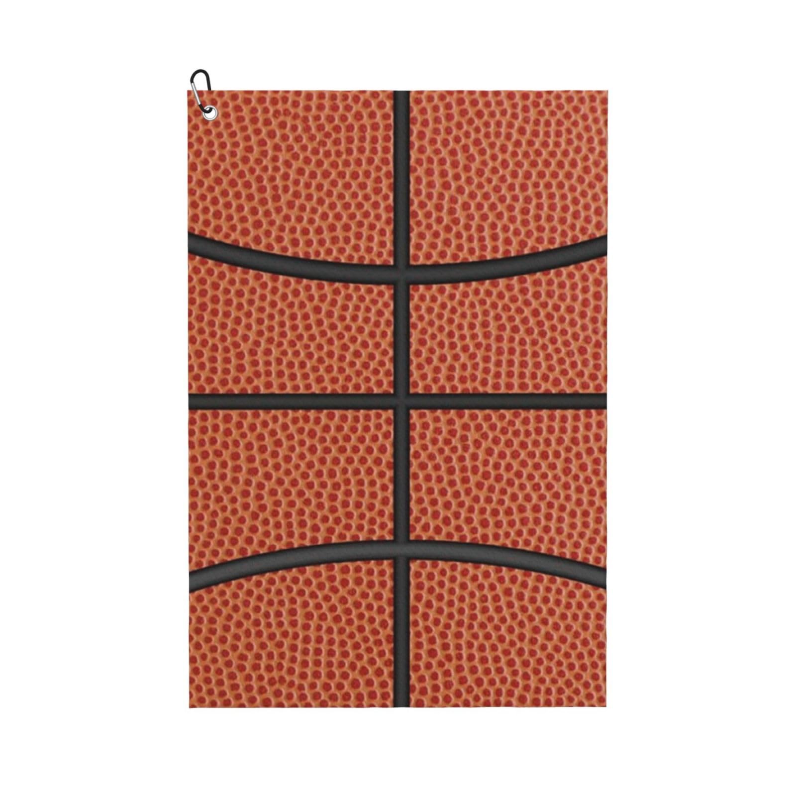 Hnnkloy Basketball Texture, 16x24 in Portable Waffle Golf Towels with Carabiner Clip for Golf Bag