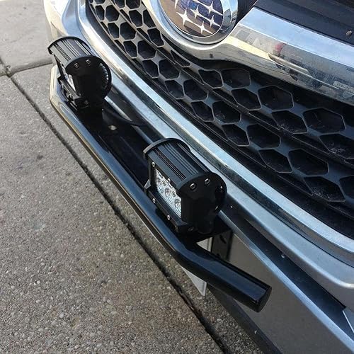 Miniatura 3 de SKYWORLD Barra de toro de 22.8 pulgadas, aleación de aluminio, parachoques delantero, soporte de montaje para placa de matrícula para luz diurna