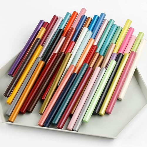 Miniatura 5 de Wasole - Varillas de sellado de cera blanca, 20 unidades, pistola de pegamento, varillas de sellado de cera blanca perla, ideal para sello de cera,