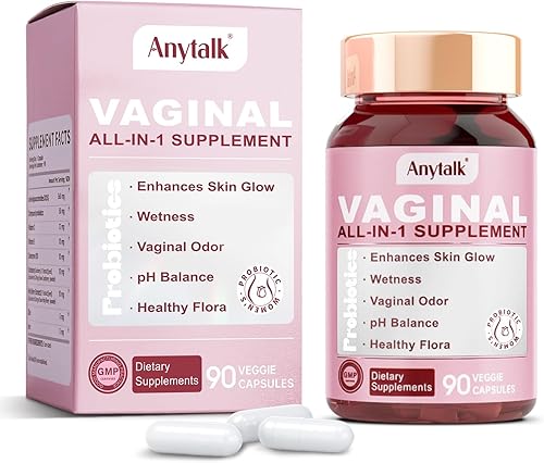 Probióticos vaginales para mujeres, equilibrio de pH con mezcla de probióticos Lactobacillus para promover un olor vaginal saludable, flora vaginal,