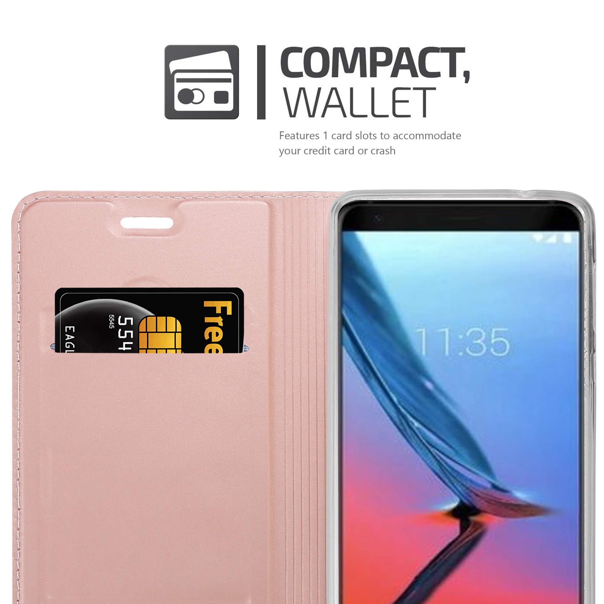Cadorabo Hülle Für ZTE Blade V2020 – Kunstleder Flip Case Mit Standfunktion & Kartenfach