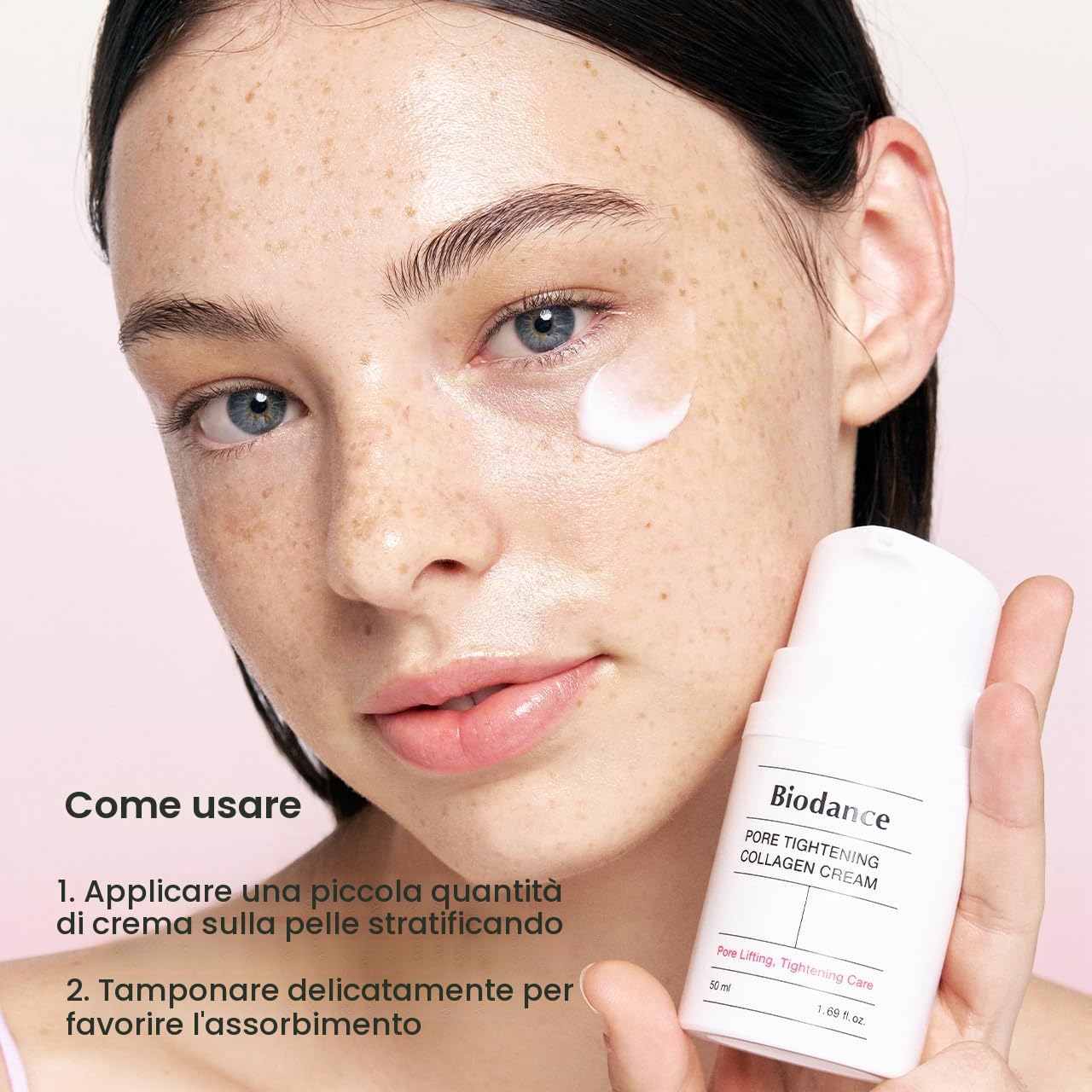 BIODANCE Crema al collagene per ispessimento dei pori, crema coreana al collagene e idratante viso rassodante con collagene, M