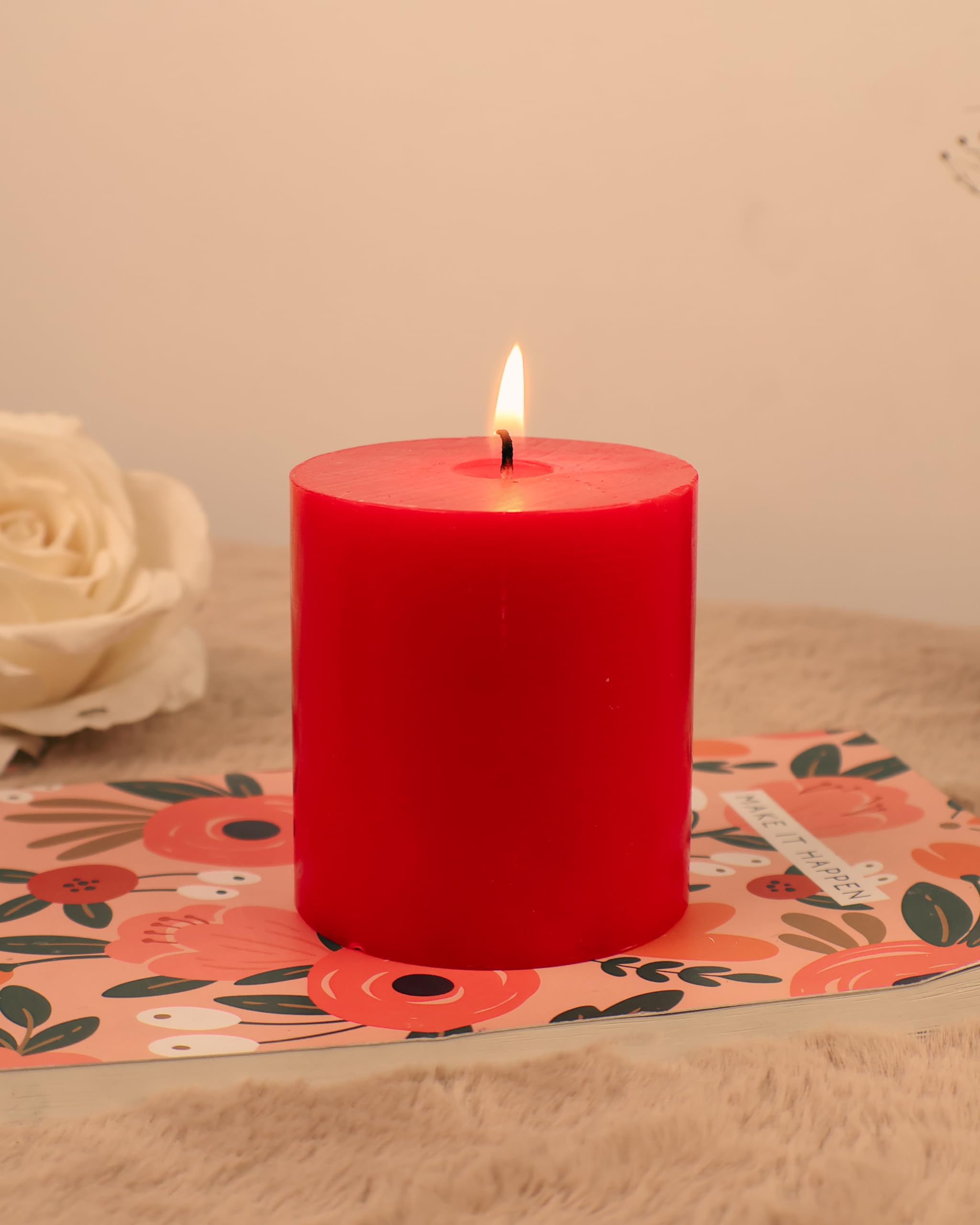 AuraDecor Highly Fragrance Pillar Candle | Scented Votive Candle | Home Decor Candle | Decoration Candle | Spa Candle Set of 1 (Strawberry, 2.75x3 Inch) (B09TWD1TT9) Amazon Price History, Amazon Price Tracker