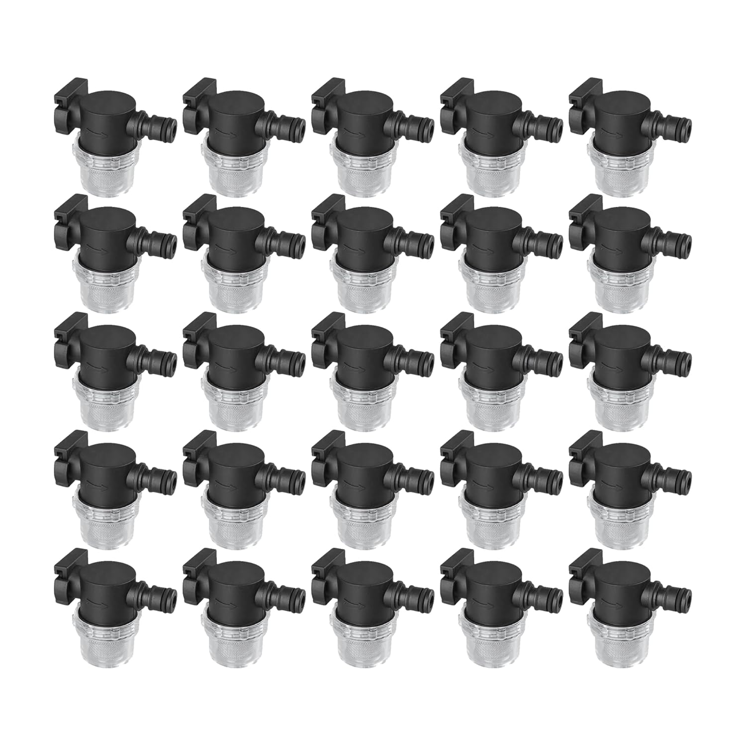 SEAFLO Inline Water Pump Filter 35S01-5/8" Female Quick Attach & 5/8" Hose Barb, 50 MeshSteel Strainer with Plastic Shell, Fits SEAFLO 35 Series Pumps, RV, Marine, Agriculture, Lawn Care (25-Pack)