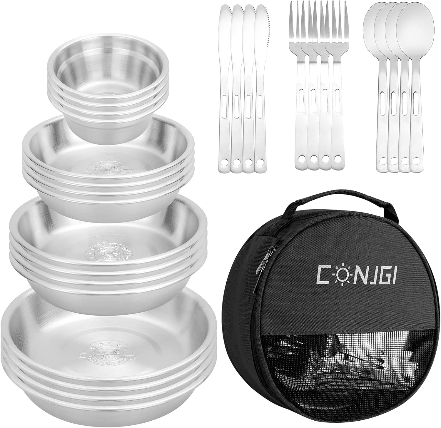 Portable Camping Kitchen Utensil Set 28pcs Stainless