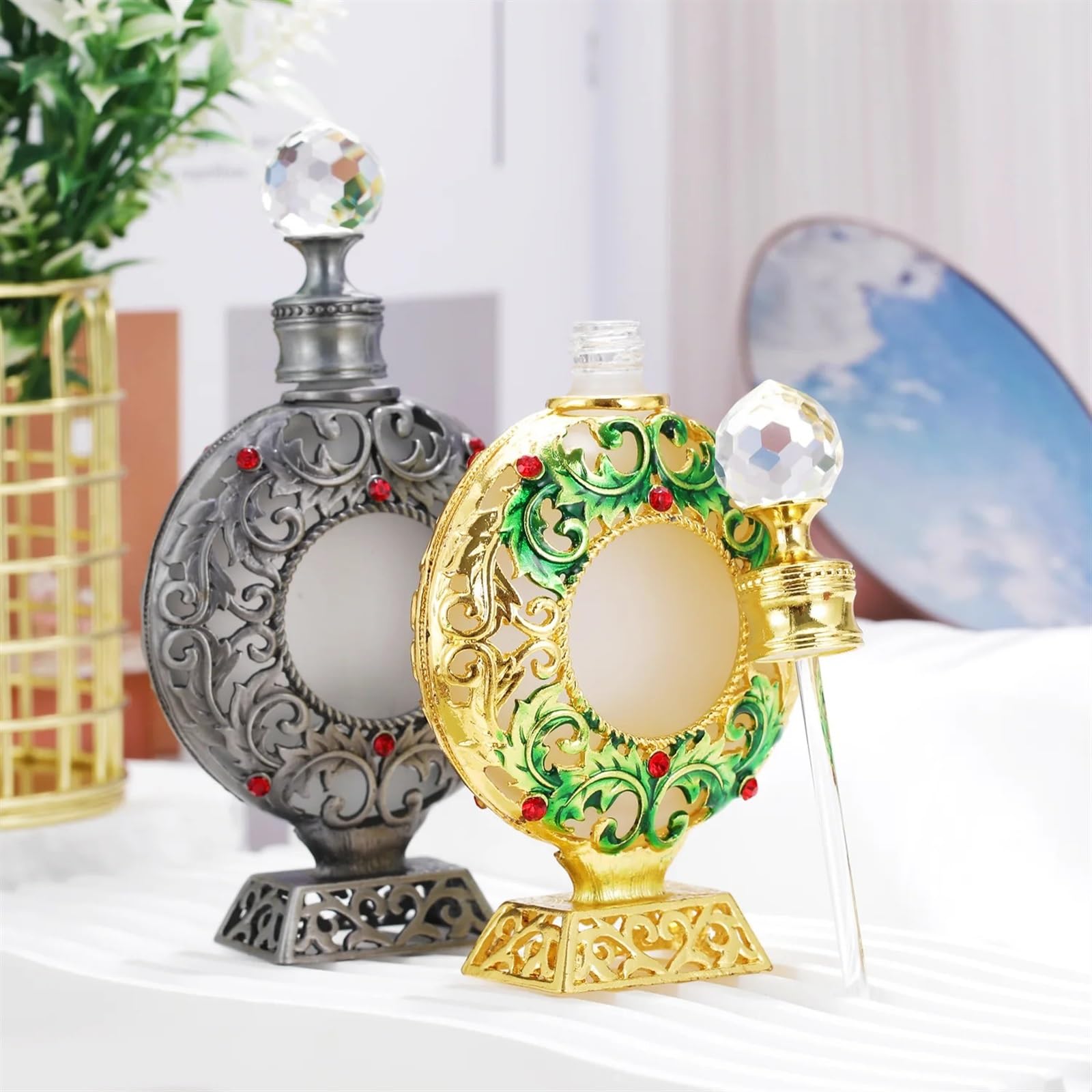 Bottiglia di profumo vintage Mystic riutilizzabile da viaggio vuota vetro for olio essenziale 30 ml Per Feste E Banchetti