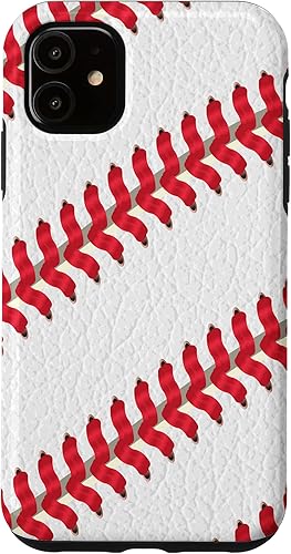 Miniatura 10 de iPhone 12 mini béisbol por todas partes puntadas deportes murciélago y bola juego caso