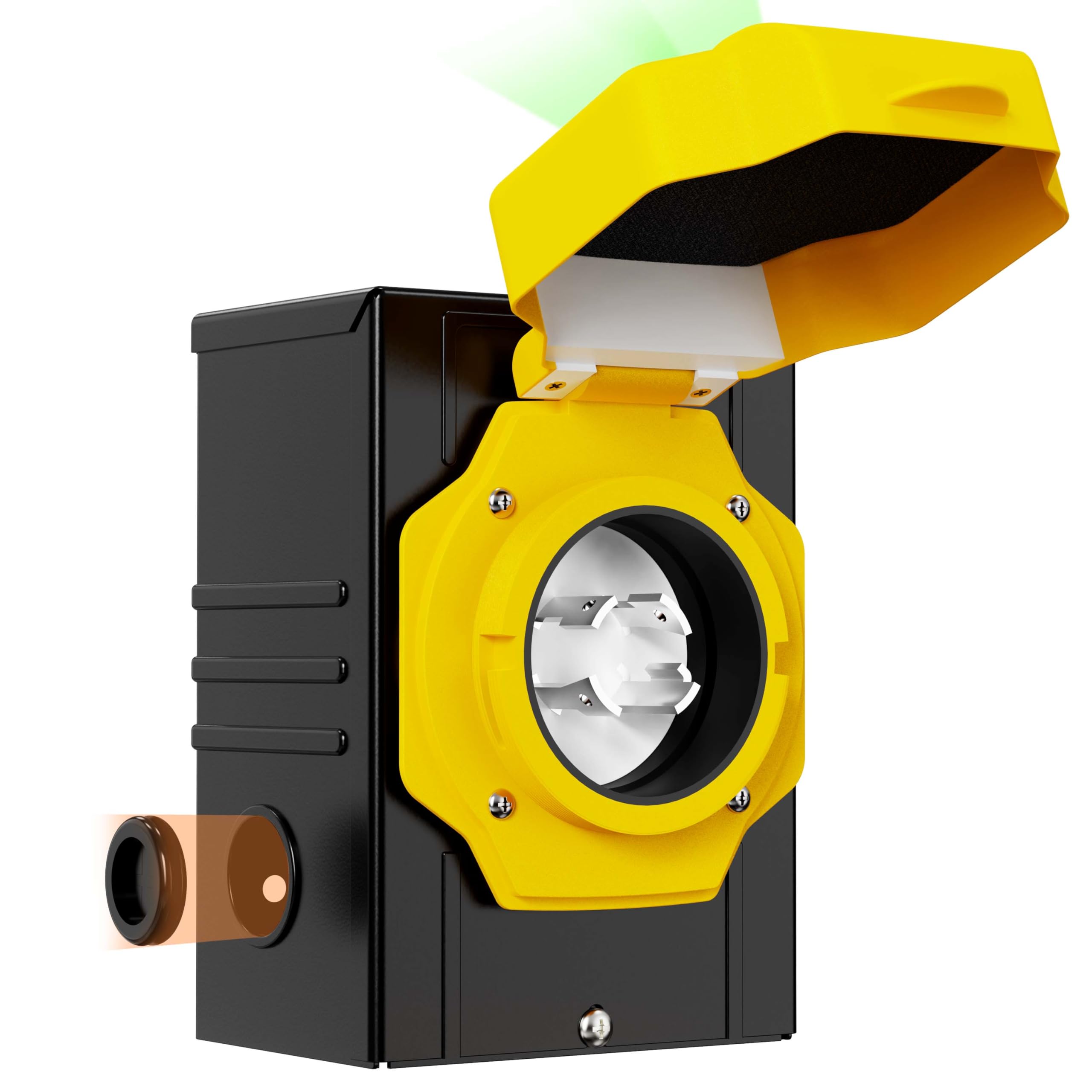 Snapklik.com : 30 Amp 4 Prong Generator Power Inlet Box, NEMA L14-30P ...