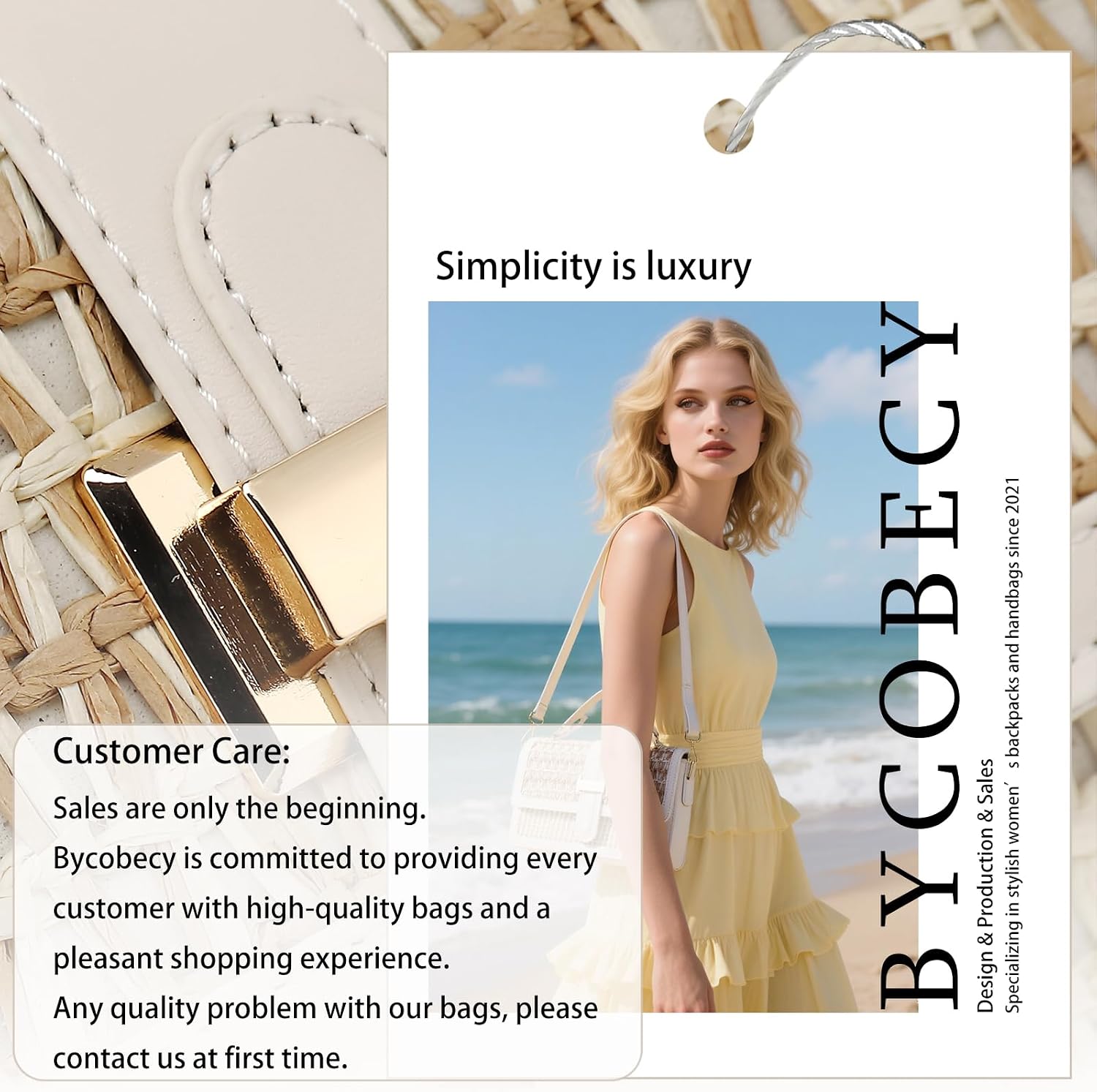 Fashion Straw Crossbody Bag for Women - Small Summer Beach Bag Elegant Woven Shoulder Purse for Vacation