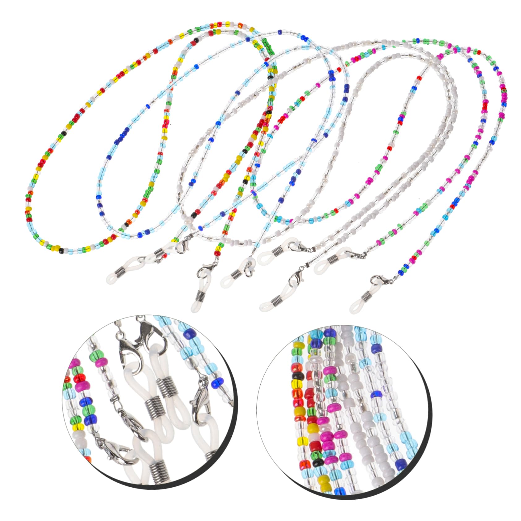 LIFKOME 8 Stück Bunte Brillenkette Brillenhalter Brillenband Für Damen Brillenband Brillenkette Brillenkette Für Damen Brillenbänder Glashalter Sportbrillenseil