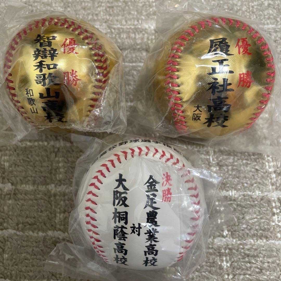 高校野球 甲子園 記念球 履正社 智辯和歌山 大阪桐蔭 金足農業 3