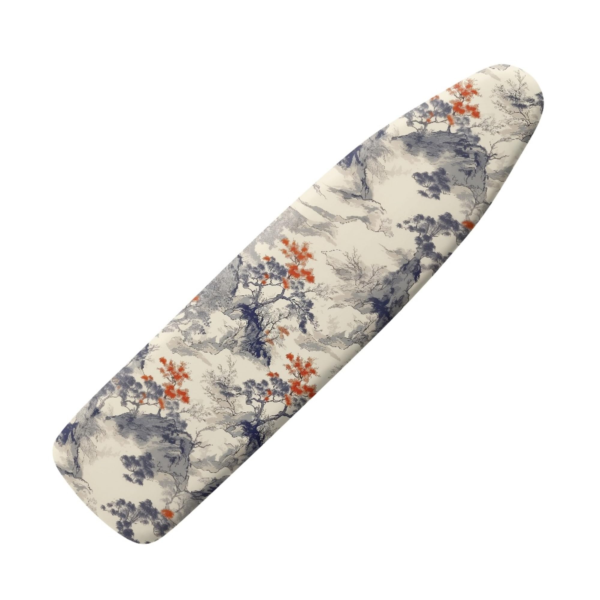 Heavy Duty Ironing Board Cover Landscape Style Heat Reflective Cotton Polyester Blend, Elasticated Drawstring Fastening, Scorch Resistant For Steam Iron150X50Cm/60X20In
