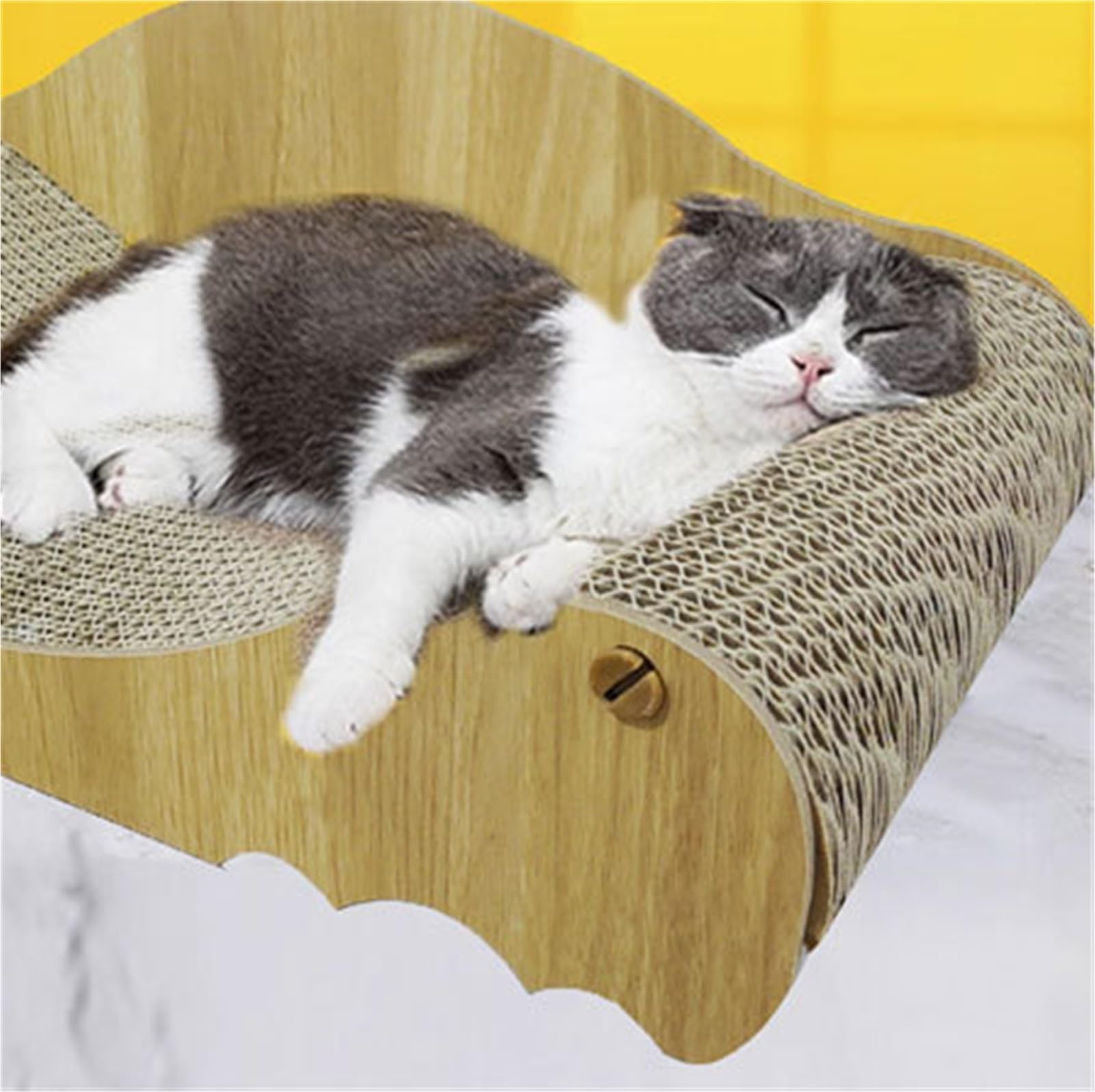 Tiragraffi in cartone, tiragraffi in cartone ondulato per gatti da interno, tiraone, tiragraffi in cartone ondulato per gatti da interno, tiragraffi per gatti accessorio per gatti (70x26 cm)