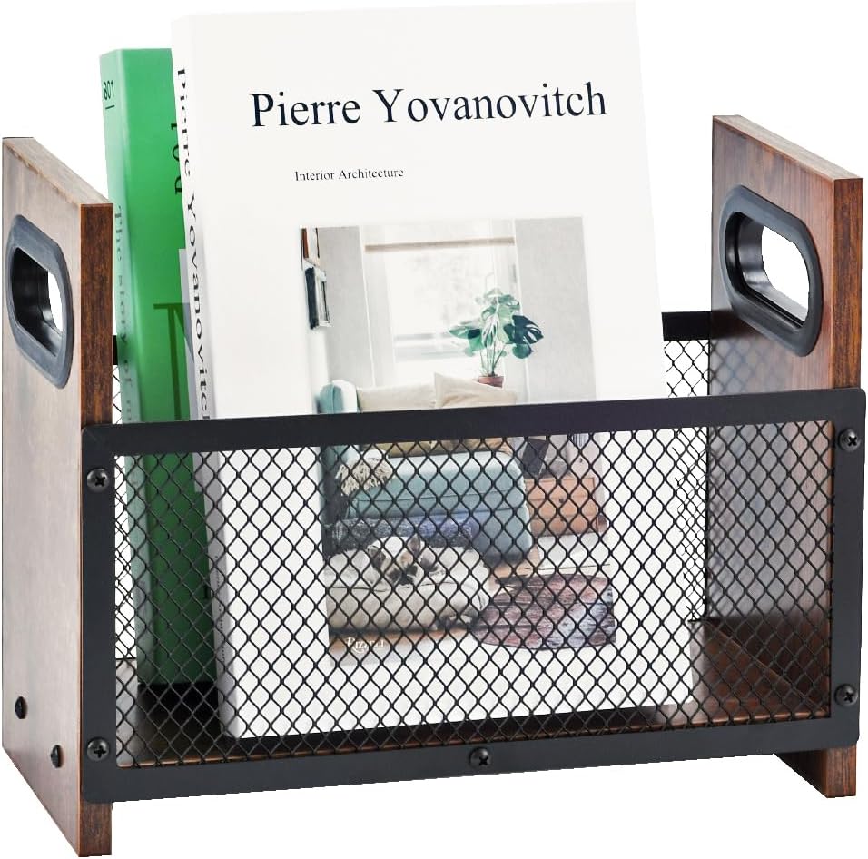 Amazon.com: LONG TAO Magazine Holder Folder Organizer Rustic style ...