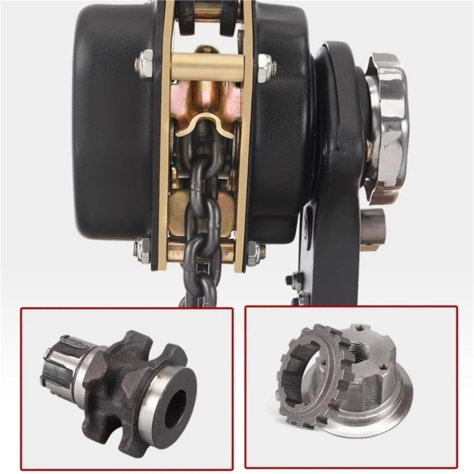 Paranco elettrico cavo 0.75/1T Manuale In Acciaio Al Manganese Filo Gancio Trazione Strumento Di Sollevamento Leva Piccola Catena Paranco A(3M-750KG)