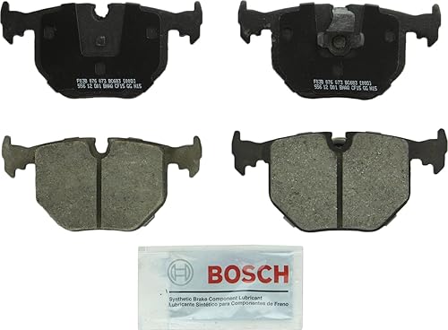 BOSCH BC683 QuietCast Premium Ceramic Disc Brake Pad Set - Compatible with Select BMW 330Ci, 330i, 330xi, 525i, 525xi, 740i, 740iL, 750iL, M3, M5,
