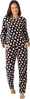 Pijama Feminino Longo de Inverno, Fleece Peludinho, Ted, Fechado