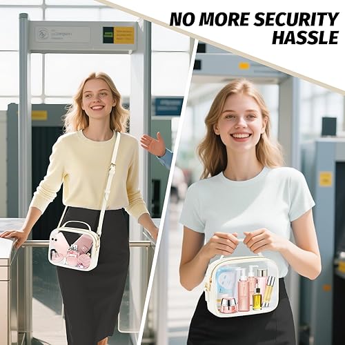 Miniatura 44 de KETIEE Bolso cruzado transparente, aprobado para estadios, para conciertos, eventos deportivos, festivales G1-negro