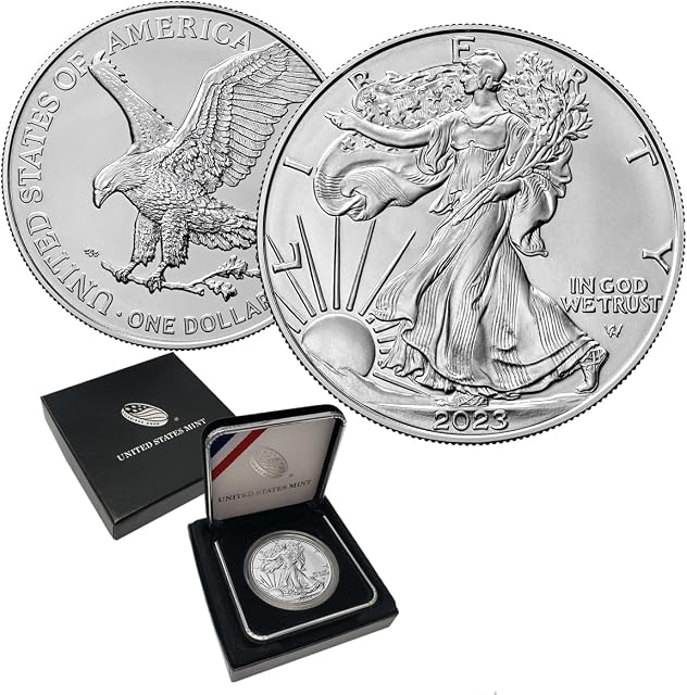 2023 American Silver Eagle 1 oz Coin In U.S. Mint Box $1 US Mint Brilliant Uncirculated