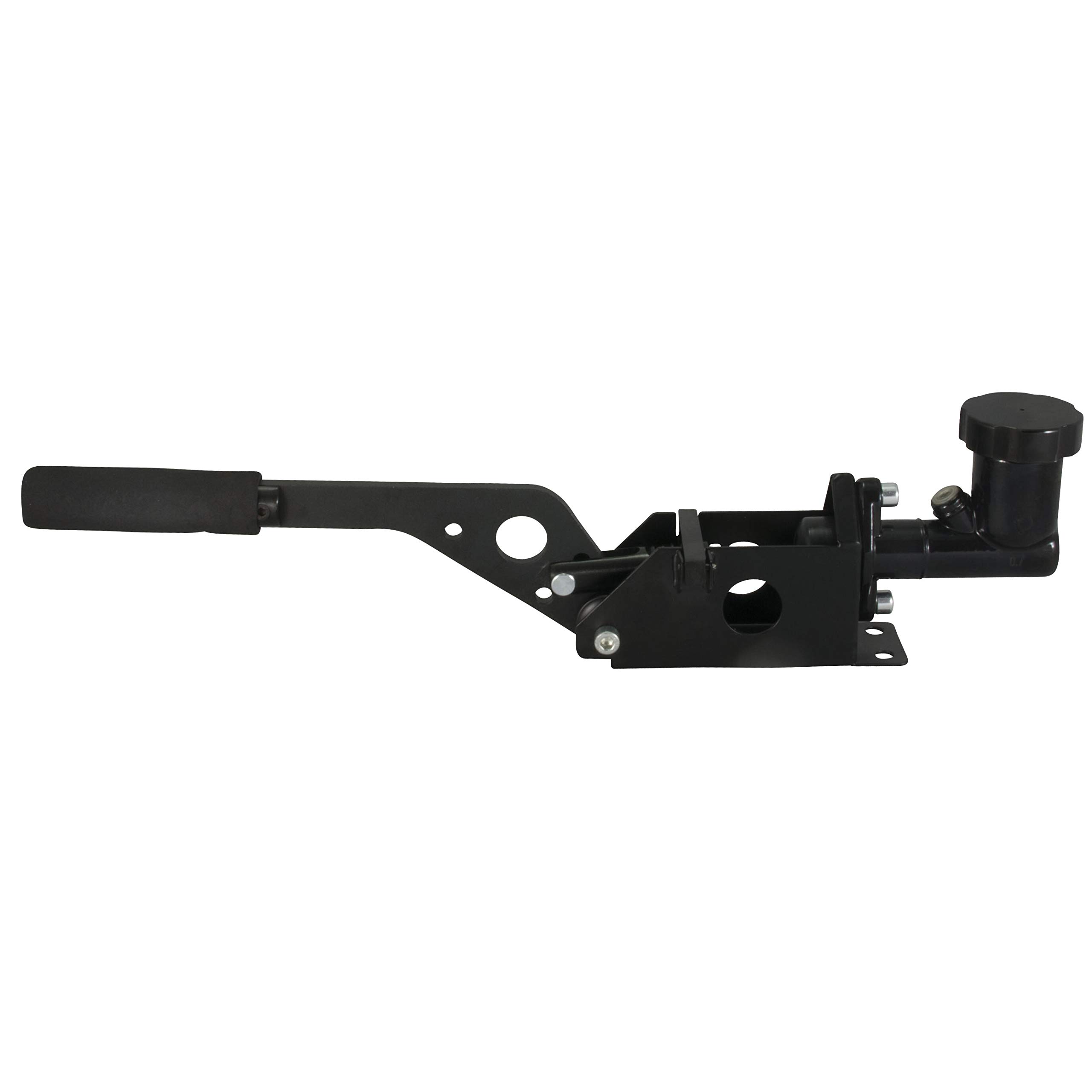 Hydraulische Fly Off Handbremse mit Bremsflüssigkeitsbehälter, Hebel liegend/stehend montierbar | Schwarz