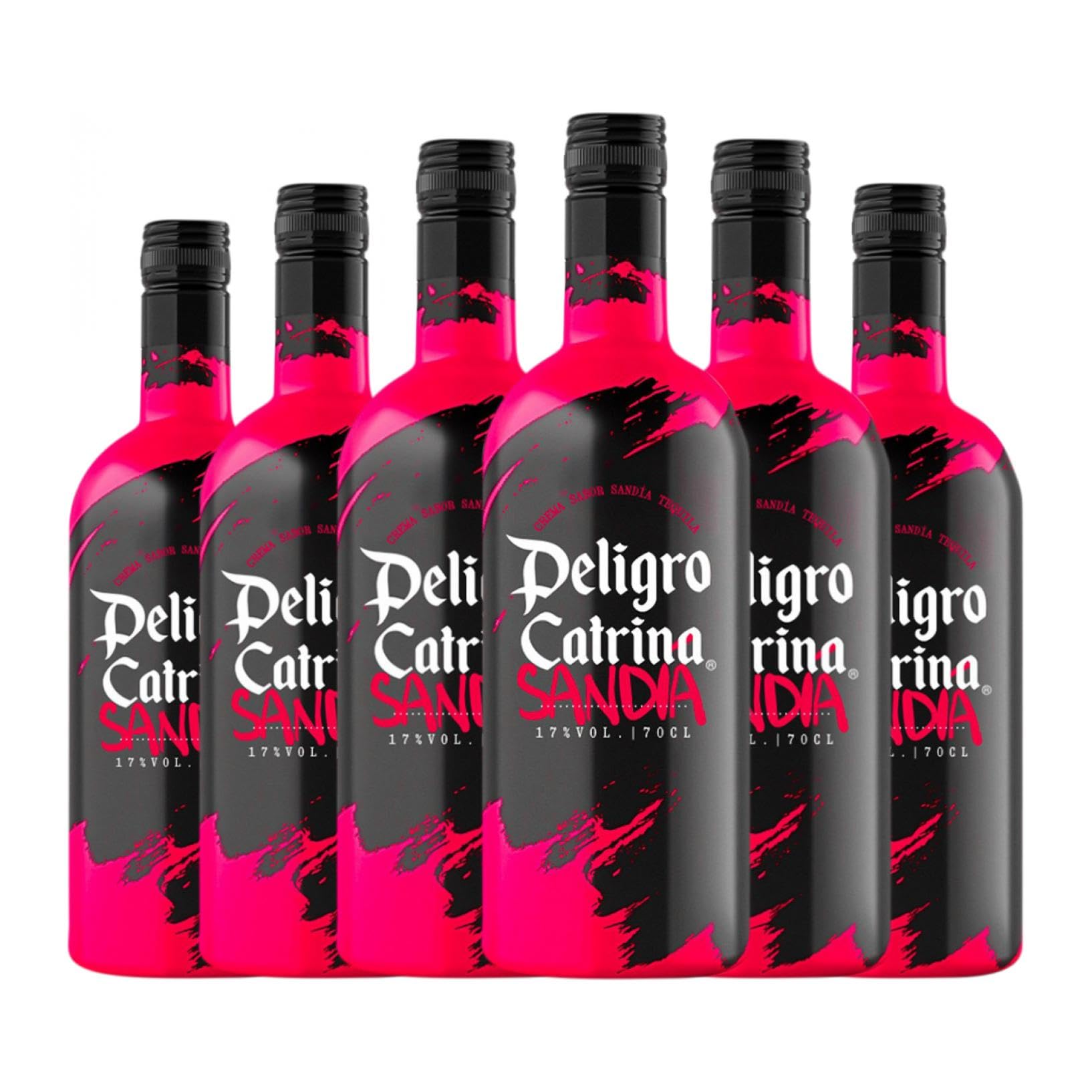 Crema de Licor Andalusí Peligro Catrina Tequila Sandía 70 cl (Caja de 6 Botellas de 70 cl)