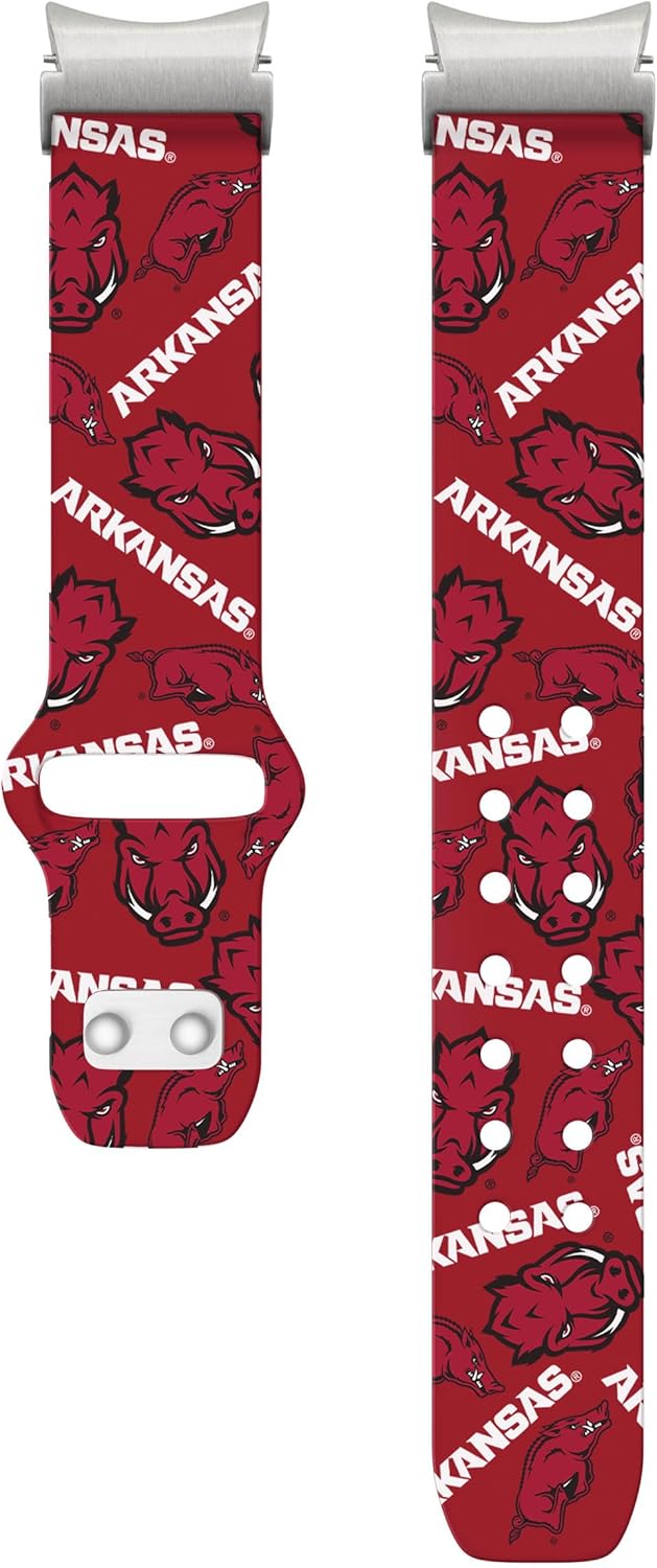 Affinity Bands Arkansas Razorbacks HD Fitted Watch Band Compatible with Samsung Galaxy Watch 4-7 (Short Scattered)