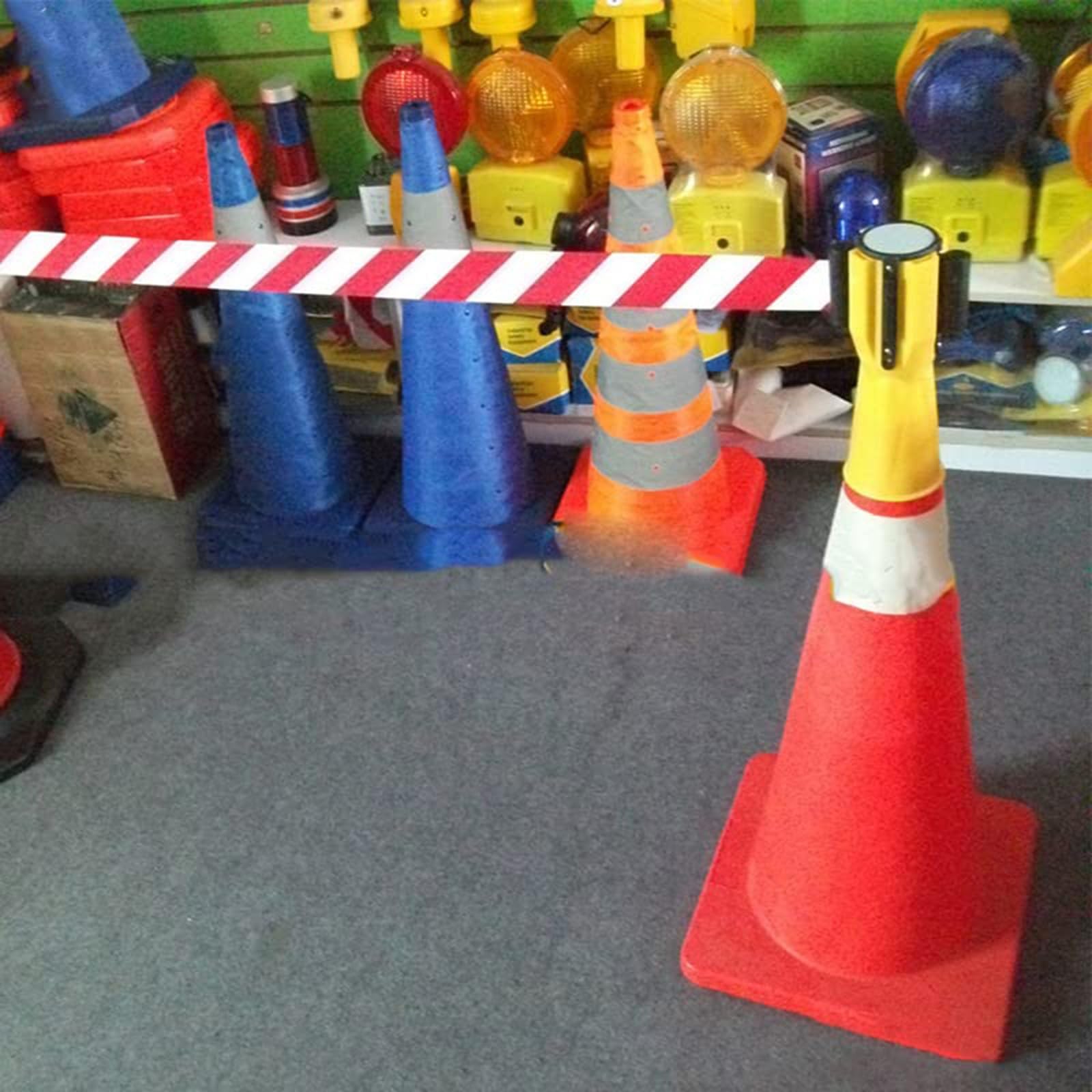 barrera para montaje en pared, Cinta superior de cono tráfico retráctil alta visibilidad(5m/16.4ft)