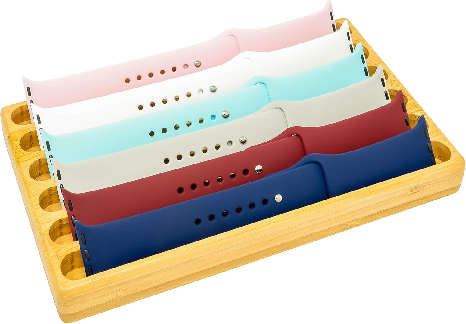 Wooden Watch Band Organizer Works with All Apple Watch Bands Watch