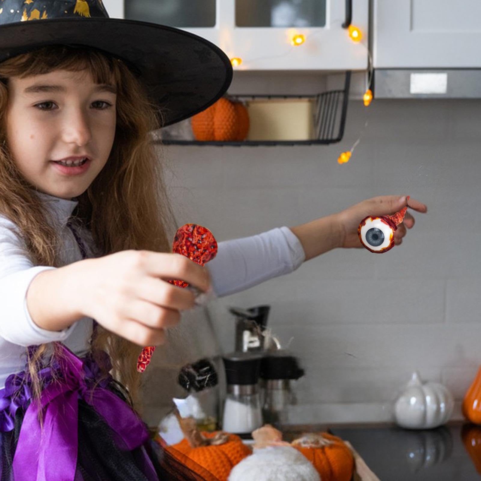 DOITOOL 16 Occhi Finti Spaventosi Per Halloween - Decorazioni In Plastica Multicolore Per Feste A Tema Horror, Addobbi Fai Da Te E Giochi Dolcetto O Scherzetto
