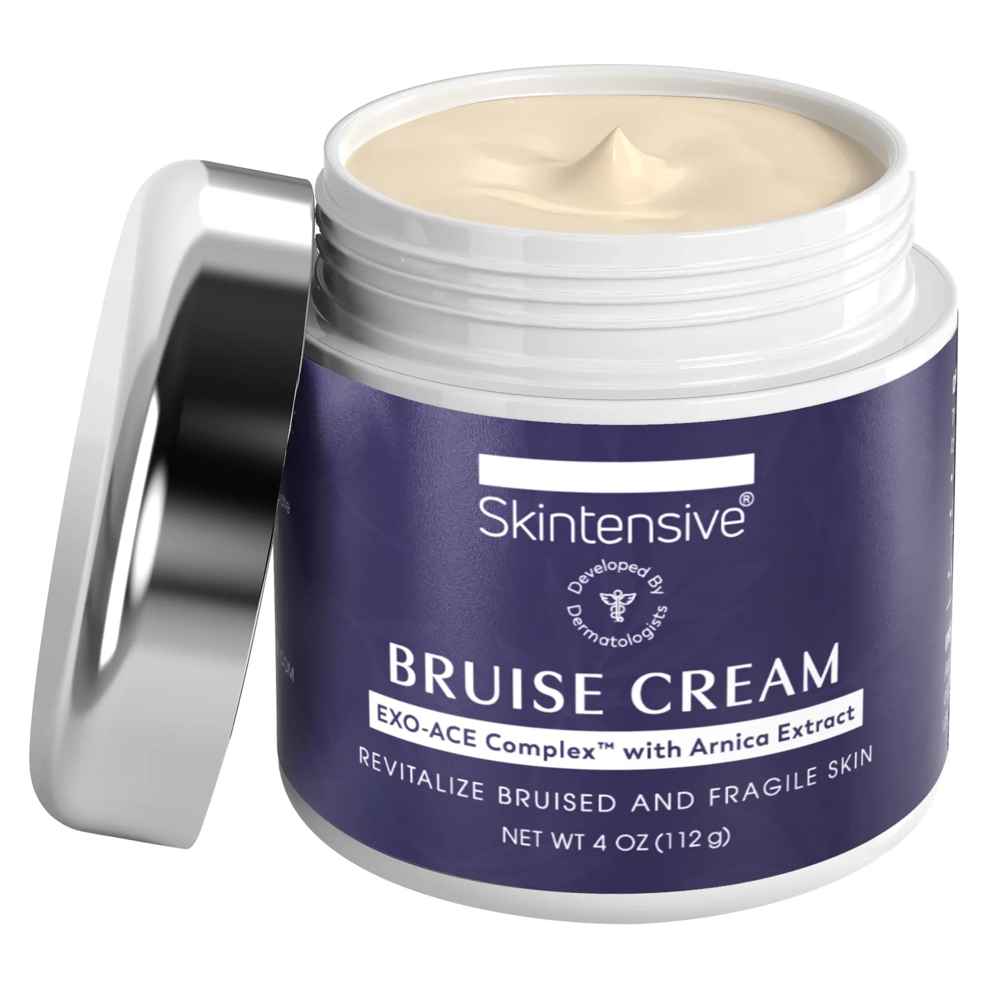 SKINTENSIVE Arnica Bruise Cream for Thin Skin - Moisturizing, Vitamin K C and E, Skin Renewal, 4 Oz [Jar May Vary]