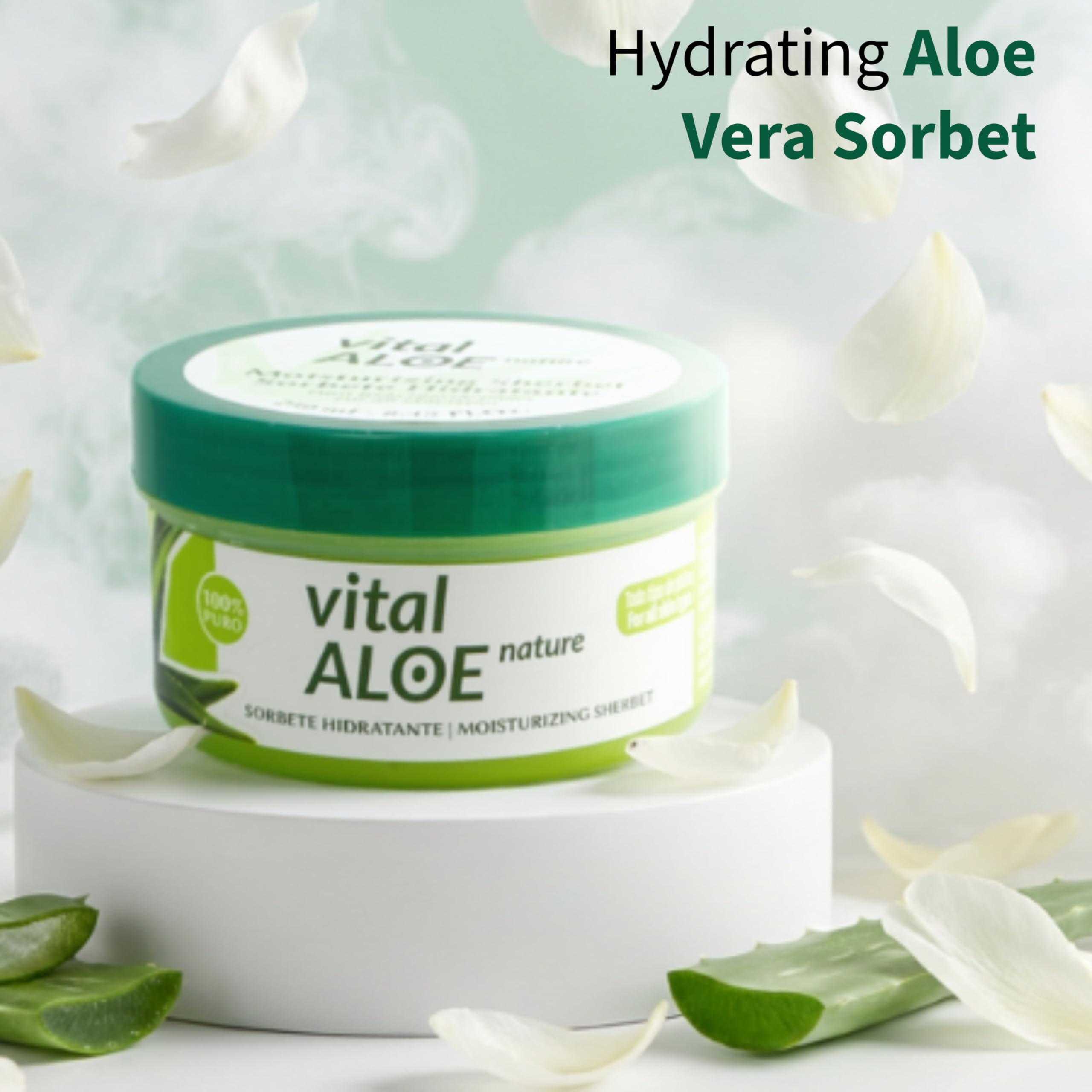 Sorbetto Idratante Aloe Vera 5x250 ml | Crema Gel Viso e Corpo con Aloe Vera Bio | Texture Leggera e Rinfrescante | Doposole e Post-Depilazione | Vegan, Senza Parabeni e Siliconi