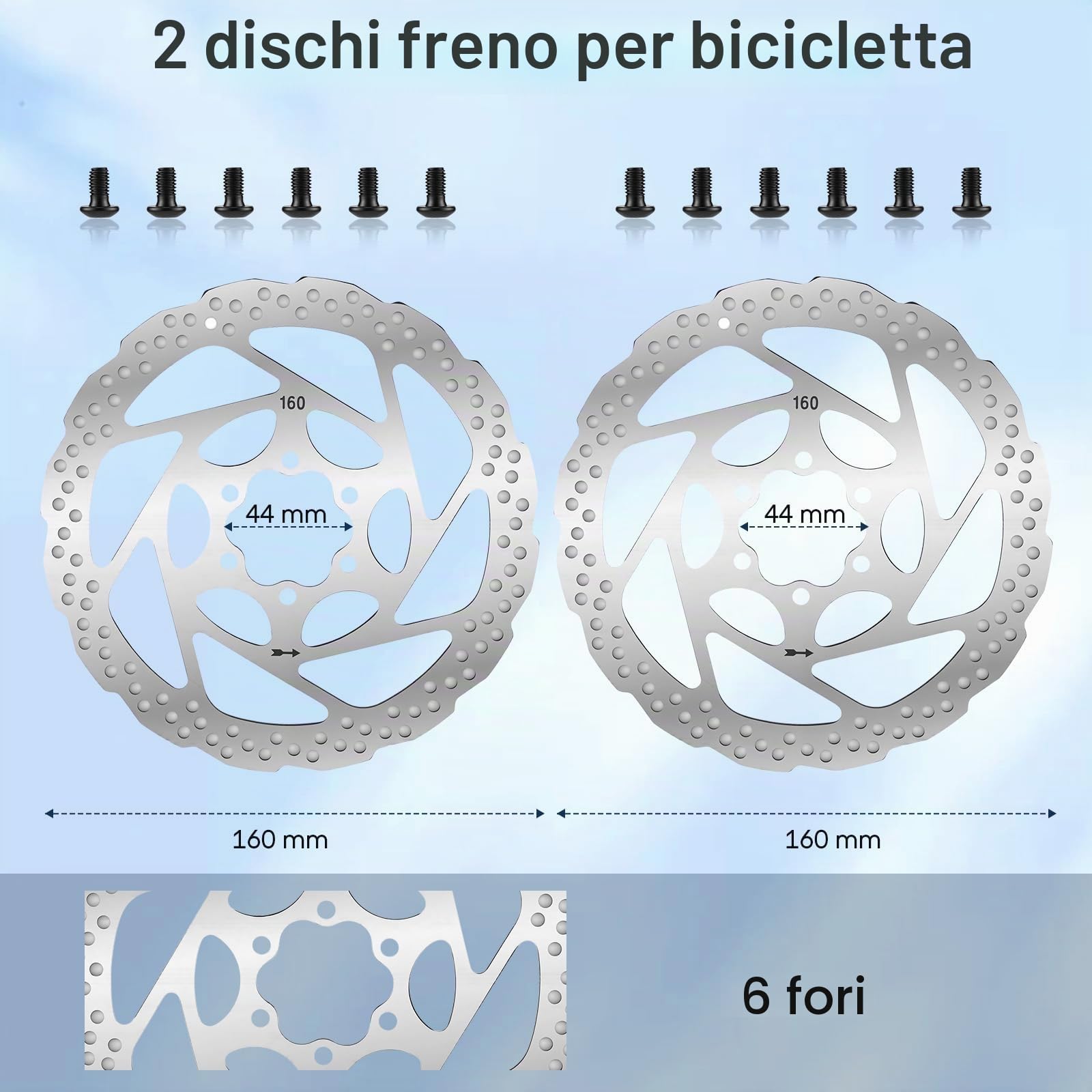 Set di freni a disco idraulici MTB, 2 pistoni anteriori e posteriori, rotore da 160 mm in lega di alluminio, freni idraulici per mountain bike, e-bike e fatbike, nero