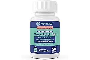 WELMATE Maximum Strength Mucus Relief DM - Relief & Recovery: Cough Suppressant...