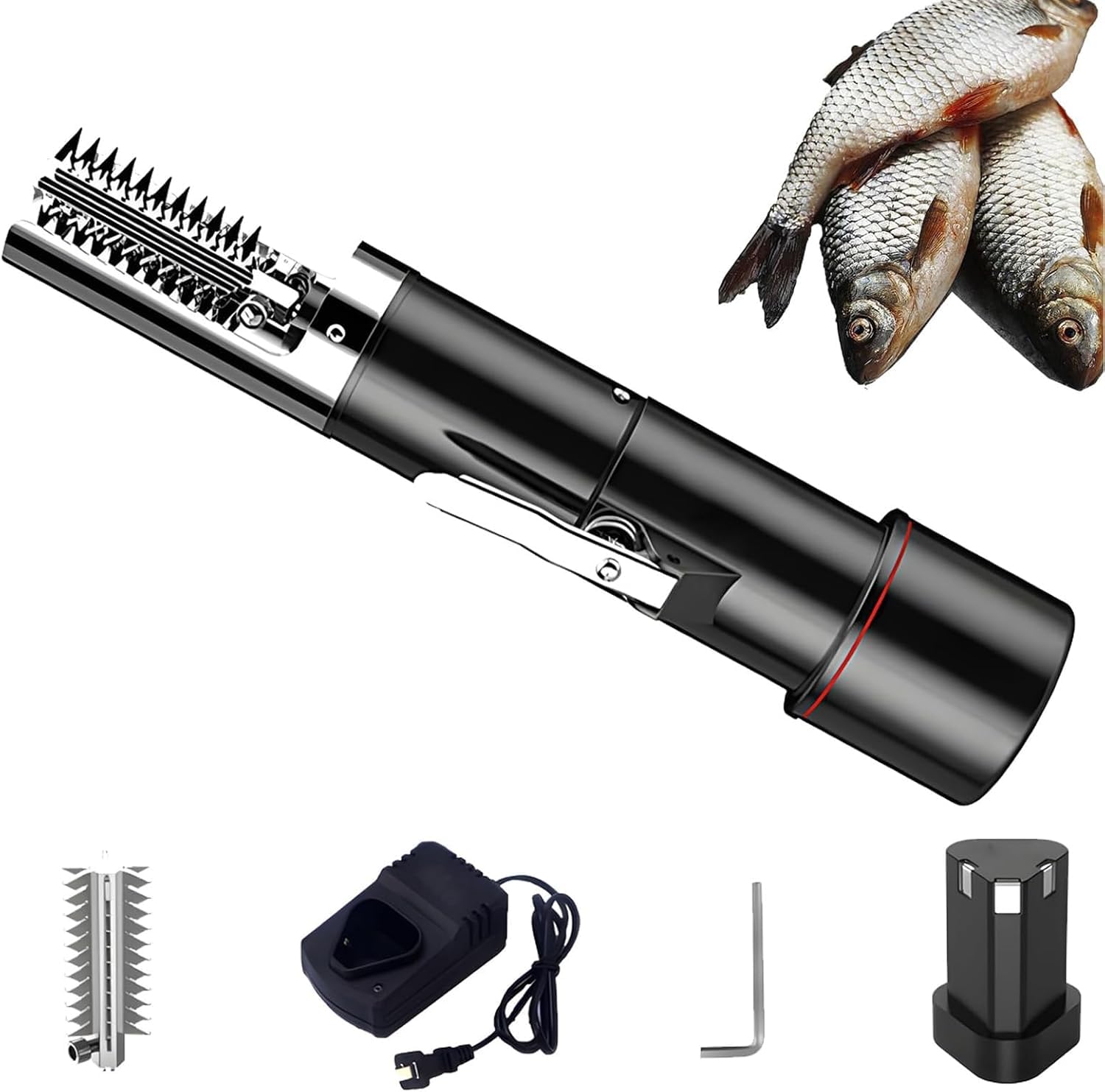 Scaler elettrico senza fili, ricaricabile, motore brushless con anima in rame, include lama extra e batteria per scalare senza sforzo, ideale per uso domestico e professionale