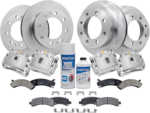 Miniatura 59 de Detroit Axle - Kit de freno trasero para Chevy GMC Suburban Silverado Sierra Yukon XL 1500 Tahoe Escalade 2007-2013 Rotores de freno de disco de