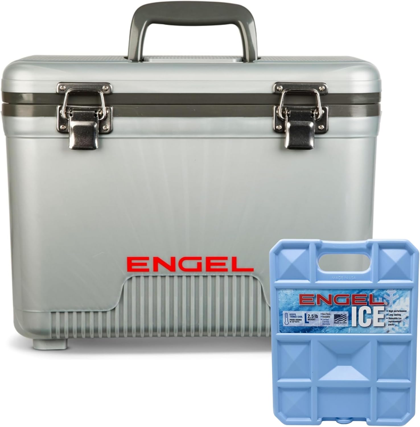 Engel UC13 13qt Leak-Proof, Air Tight, Drybox Cooler and 32°F Cooler Packs for Boating, Camping, Fishing, Hiking & Food Storage