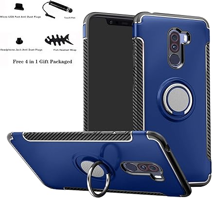 Labanema Xiaomi Pocophone F1 Funda, 360 Rotating Ring Grip Stand Holder Capa TPU + PC Shockproof Anti-rasgu?os tel?fono Caso protecci?n C?scara Cover para Xiaomi Pocophone F1 - Azul Labanema Xiaomi Pocophone F1 Funda, 360 Rotating Ring Grip Stand Holder Capa TPU + PC Shockproof Anti-rasgu?os tel?fono Caso protecci?n C?scara Cover para Xiaomi Pocophone F1 - Azul