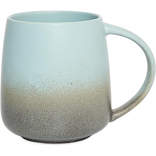 Bosmarlin Large Ceramic Coffee Mug, 23 Oz, Microwave and Dishwasher Safe, Big Oversized Tea Cup, Reactive Glaze (Dark Blue)