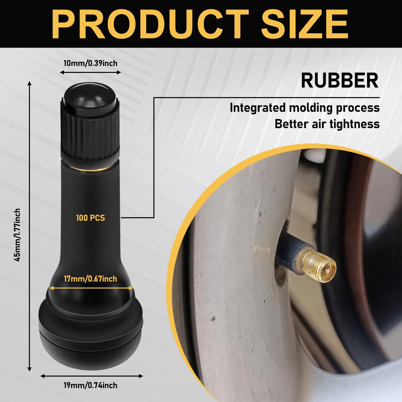 Lot De 4 Valves TPMS Pour Nissan Patrol, Valves De Pneu Pour Capteur TPMS, Tige De Valve Sans Chambre à Air En Caoutchouc Pou~8024 - Auto