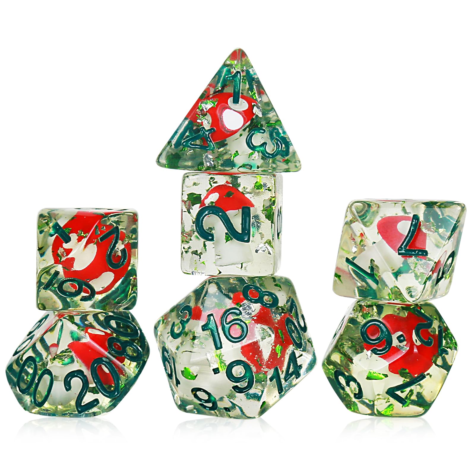 Dados de setas terribles D20, bosque profundo, cubo peligroso, cubo de terror, Dungeons & Dragons, juego de mesa, dados W20 Mushroom Dice
