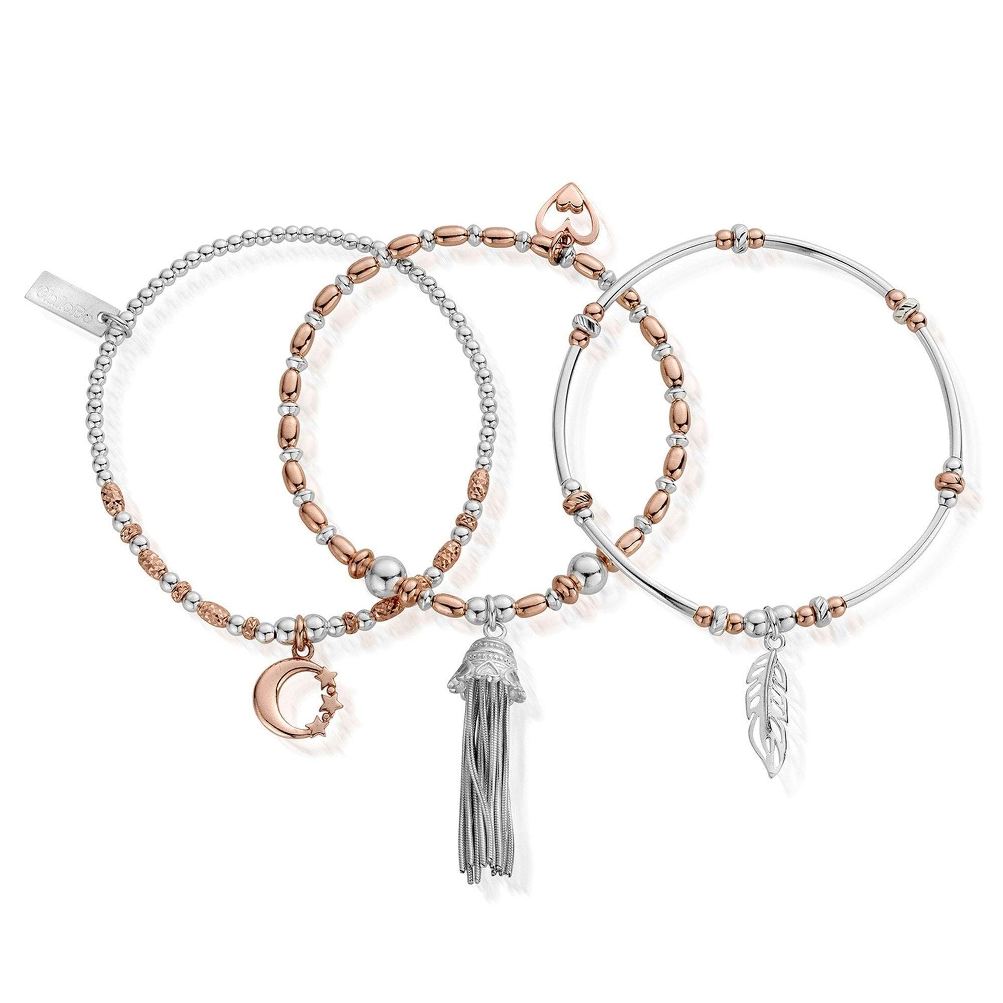 ChloBoSilver Inner Spirit Bracelets Set of 3 MBSTA3IS