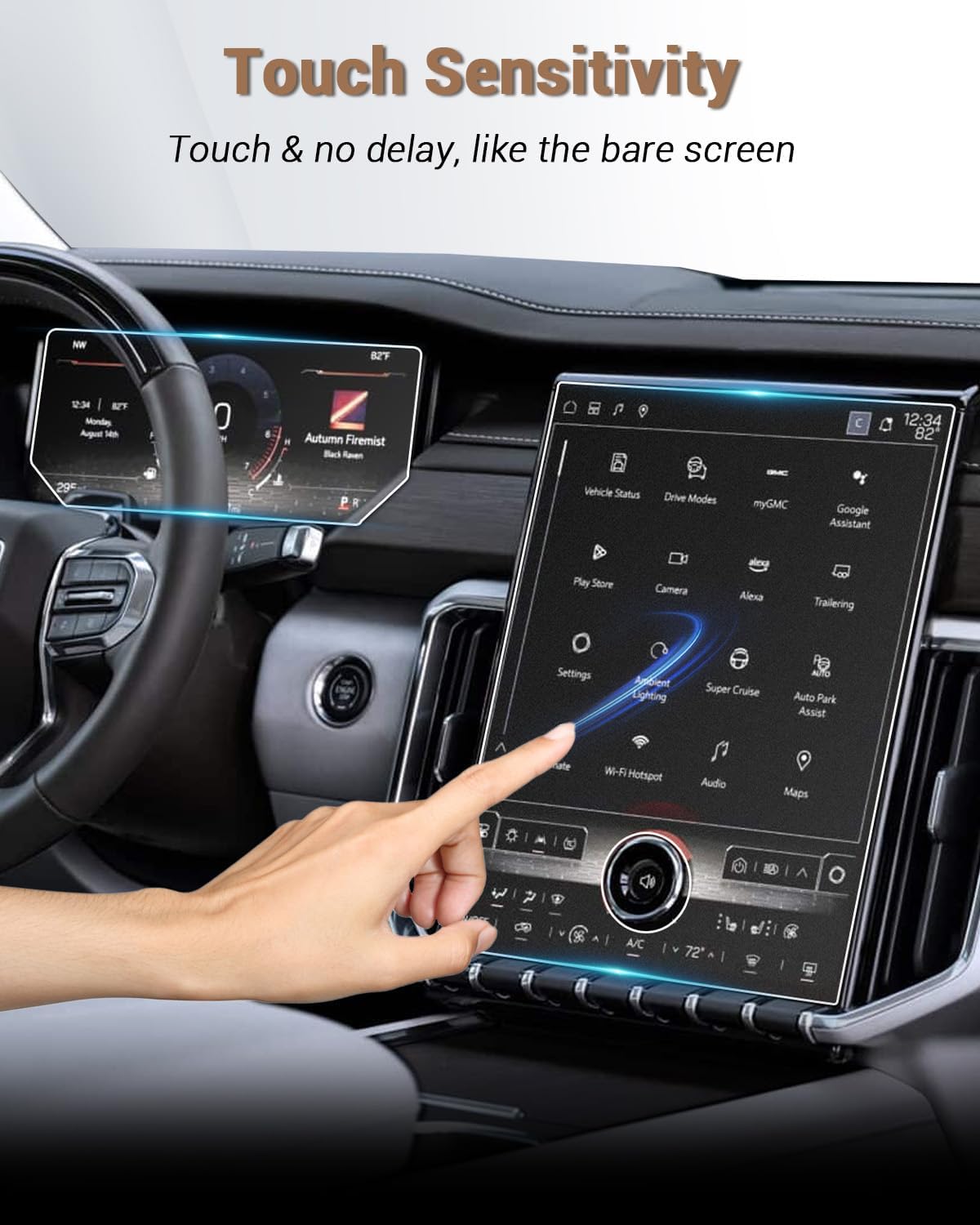 (2Pack) 2026 GMC Acadia Screen Protector Anti Glare Matte for 2024 2025 2026 GMC Acadia (Elevation/AT4/Denali) 15" Infotainment & 11" Instrument Panel Screen Saver for 2026 GMC Acadia Accessories