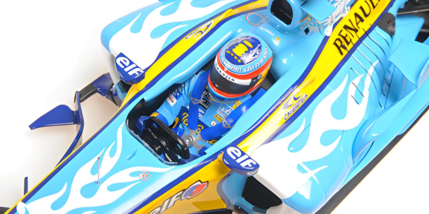 Minichamps 117051605 Renaul. F1 Team R25 Fernando Alonso 2nd Place Belgian GP World Champion 2005 - scala 1/18 - modellino auto