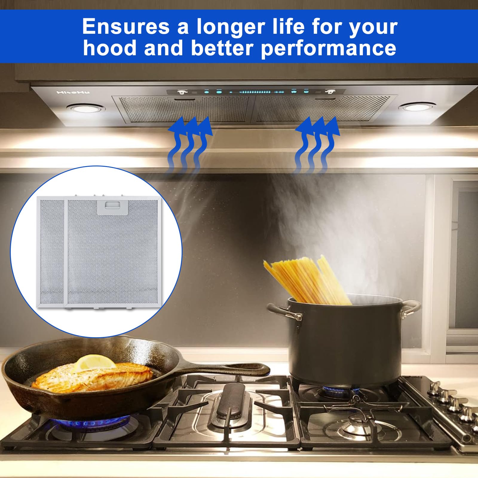 Cooker Hood Filter - Kitchen Hood Filters | 2 Pieces Range Hood Filter