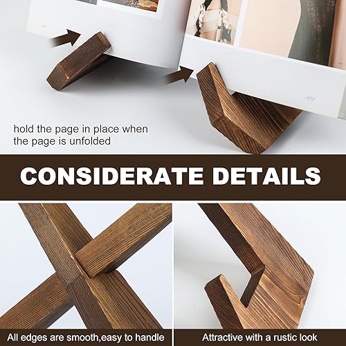 Miniatura 6 de Soportes de placa para exhibición, soporte de placa de 7.5 pulgadas, soporte de marco de madera, soportes de fotos pequeños para mesa, caballetes de