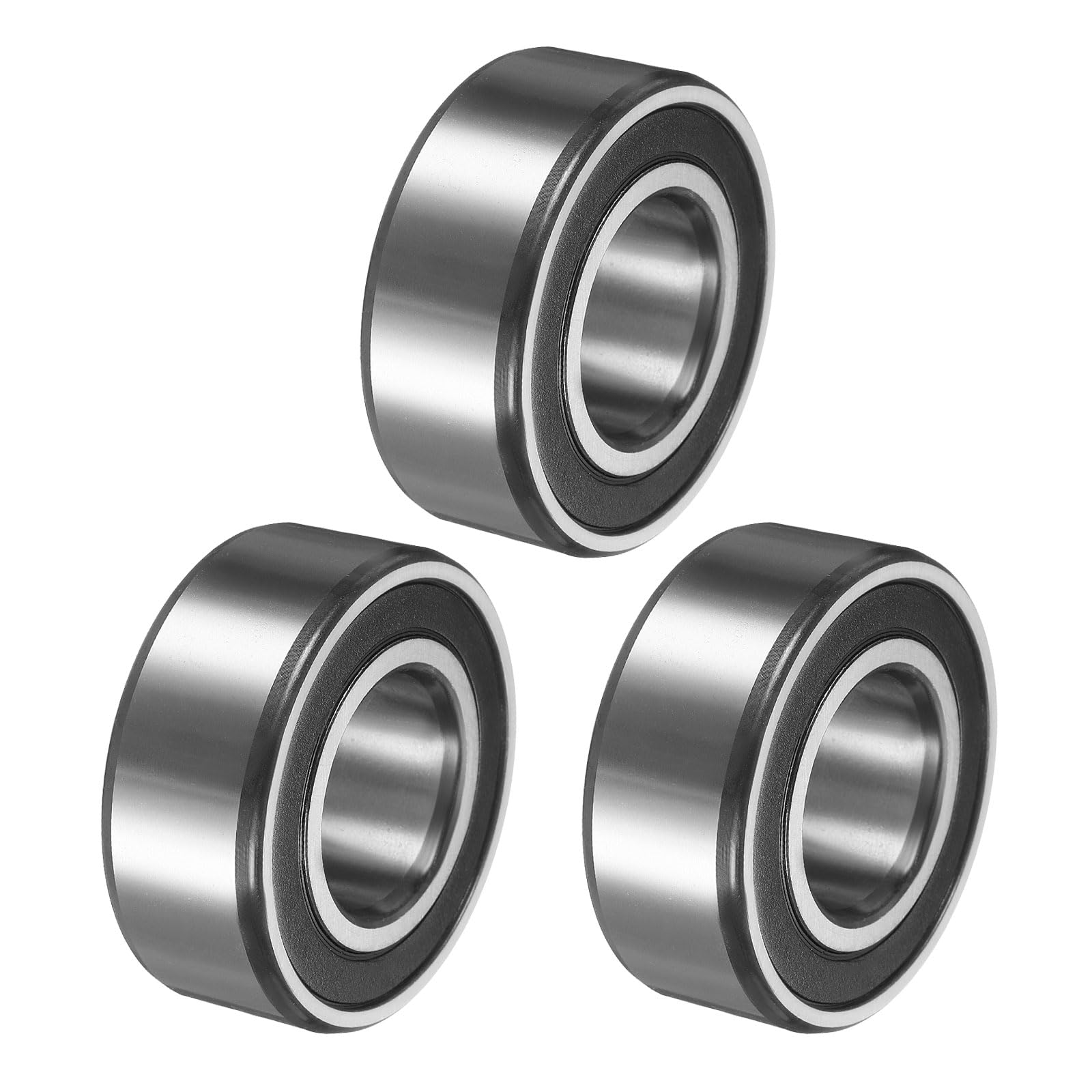 sourcing map 3 cuscinetti a sfera a contatto obliquo sigillati a doppia fila 3206-2RS/5206-2RS, 30 x 62 x 23,8 mm, per motori elettrici, pompe, compressori, macchine agricole
