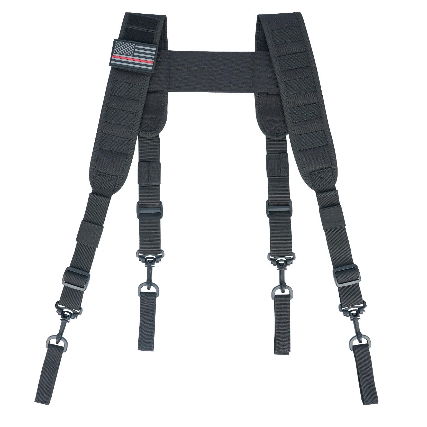 Hosenträger Suspender Taktische Hosenträger Für Dienstgürtel Hosenträger Strafverfolgungsgürtel Oh002-Schwarz