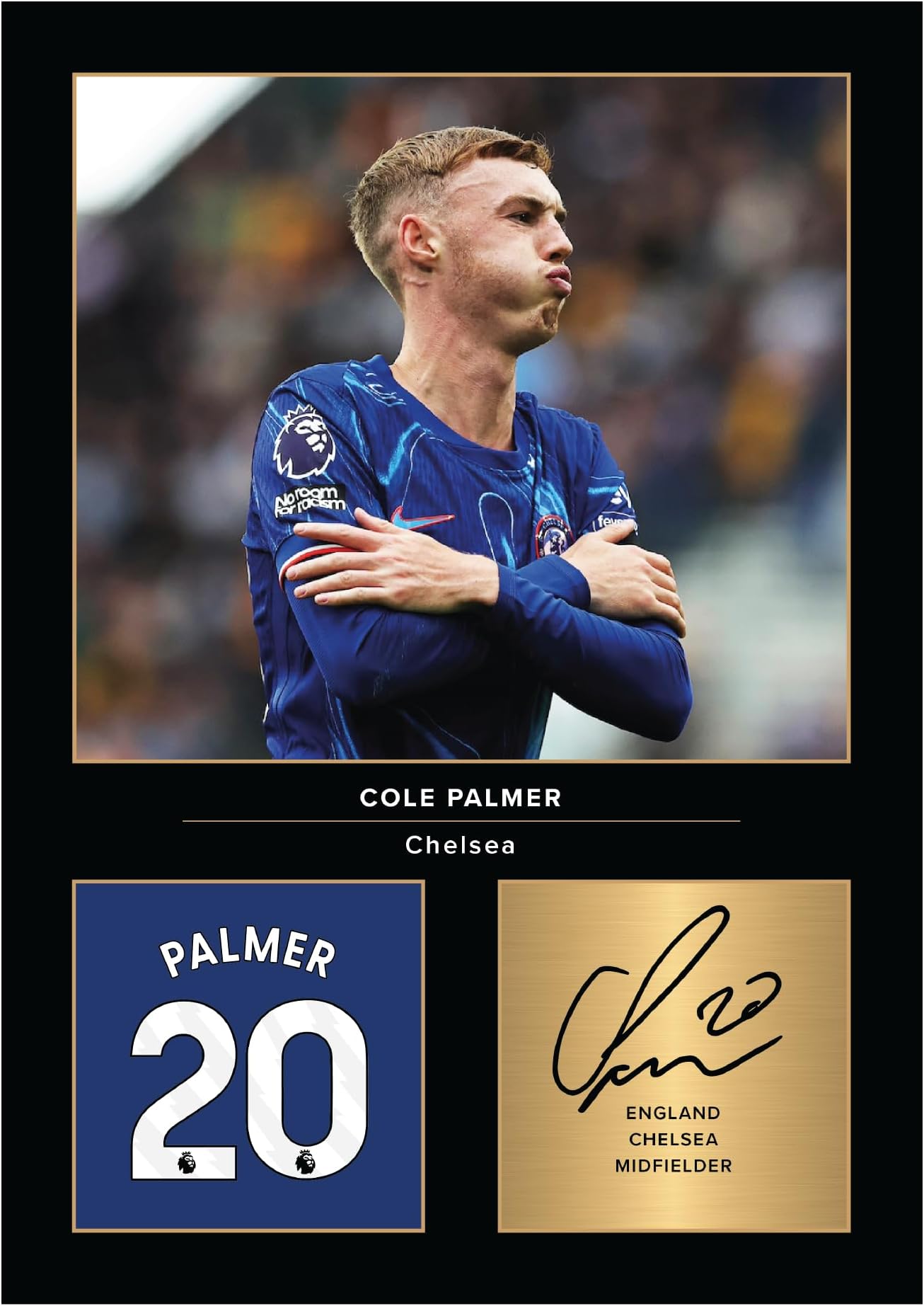Icons Wall Art Cole Palmer Chelsea Signed A4 Printed Photo Picture Display Gift For Chelsea Fans Digitally Reproduced Signature Unframed