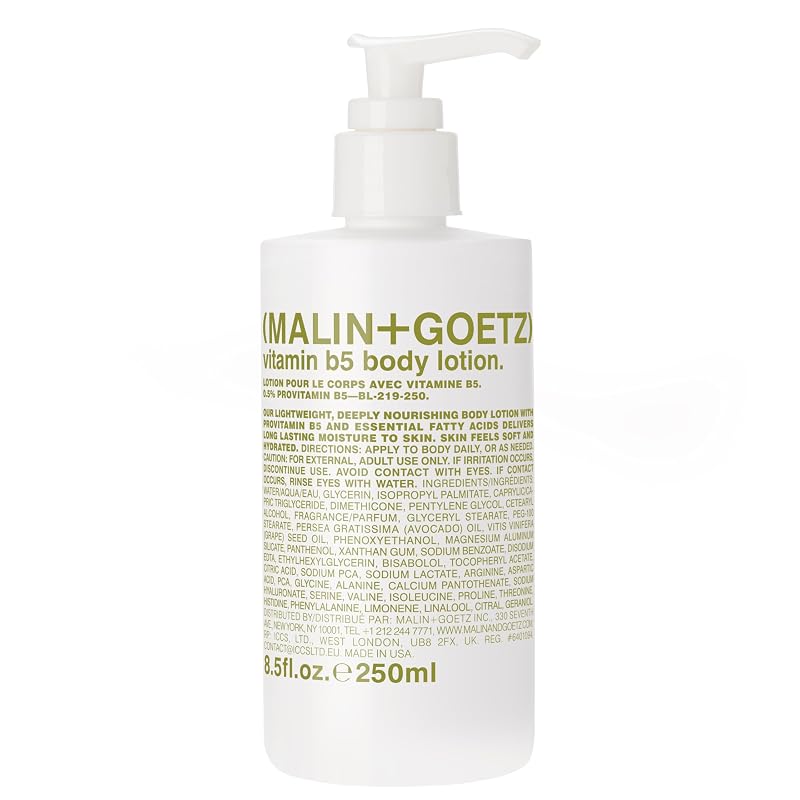 Loção corporal com Vitamina B5 MALIN+GOETZ, óleos de abacate e semente de uva, fragrância de bergamota