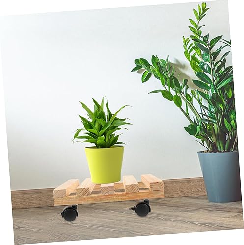 Miniatura 9 de GANAZONO Soporte para plantas de alta resistencia, soporte para plantas al aire libre, 1 unidad, soporte de madera para flores pequeñas, organizador